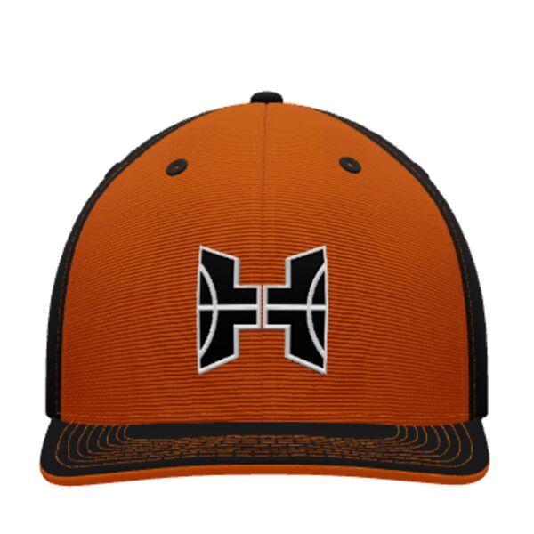 Havoc Basketball Logo Embroidered on a Pacific Headwear M2 Performance PacFlex Contrast Cap Thumbnail