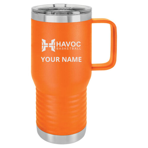 Havoc Basketball Engraved Design HBE1 on a Polar Camel® - 20 oz.Travel Mug Vacuum Insulated with Slider Lid Thumbnail