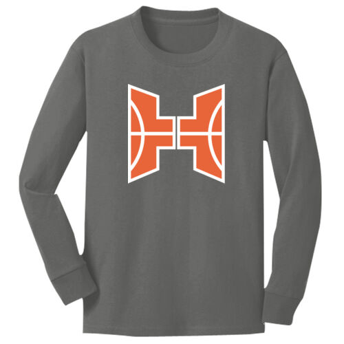 Havoc Basketball Design HB2 on a Port & Company® - Youth Long Sleeve Core Cotton Tee Thumbnail