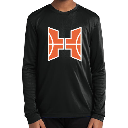 Havoc Basketball Design HB2 on a Sport-Tek®® - Youth Long Sleeve PosiCharge ® Competitor Tee Thumbnail