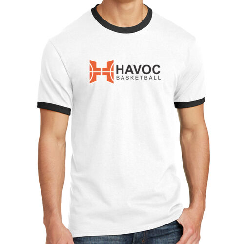 Havoc Basketball Design HB3 on a Port & Company® - Core Cotton Ringer Tee Thumbnail