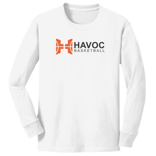 Havoc Basketball Design HB3 on a Port & Company® - Youth Long Sleeve Core Cotton Tee Thumbnail