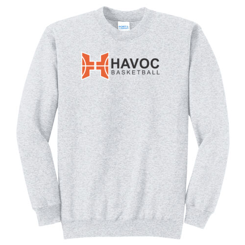 Havoc Basketball Design HB3 on a Port & Company® - Core Fleece Crewneck Sweatshirt Thumbnail