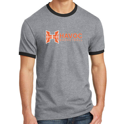 Havoc Basketball Design HB4 on a Port & Company® - Core Cotton Ringer Tee Thumbnail
