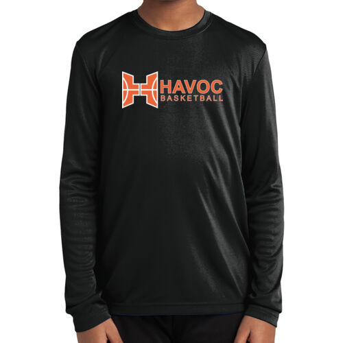 Havoc Basketball Design HB4 on a Sport-Tek® - Youth Long Sleeve PosiCharge ® Competitor Tee Thumbnail