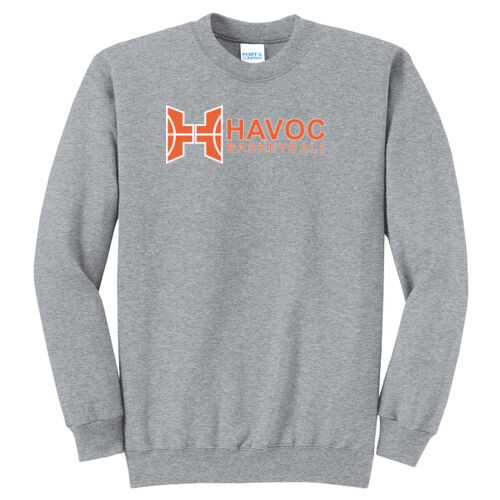 Havoc Basketball Design HB4 on a Port & Company® - Core Fleece Crewneck Sweatshirt Thumbnail