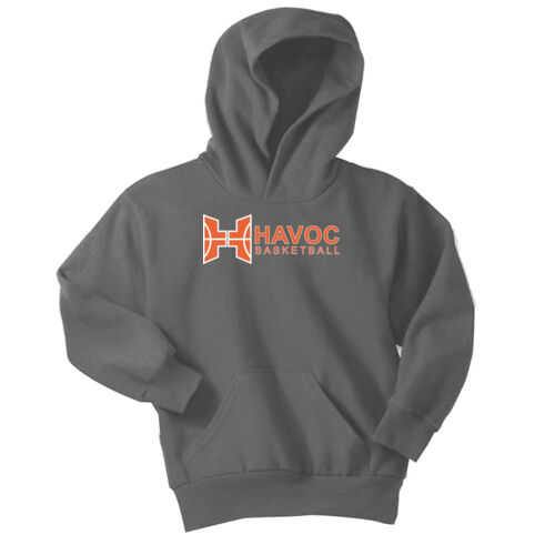 Havoc Basketball Design HB4 on a Port & Company® - Youth Core Fleece Pullover Hooded Sweatshirt Thumbnail