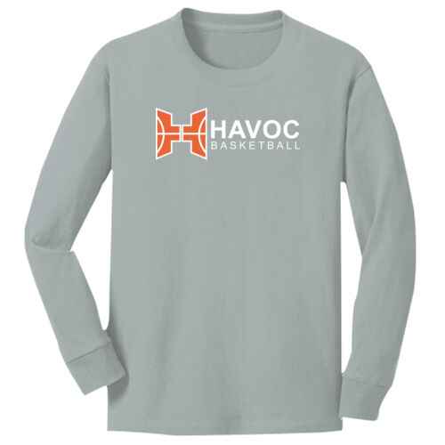 Havoc Basketball Design HB5 on a Port & Company® - Youth Long Sleeve Core Cotton Tee Thumbnail